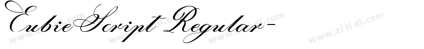 EubieScript Regular字体转换
